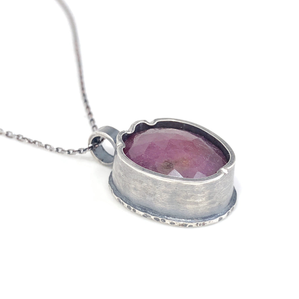 Pink Sapphire Pendant - Creative Black Tie (the sapphire collection)