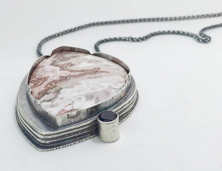 Earth Patterns Necklace with Lysite Agate